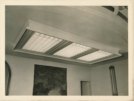 Plafonnier rectangulaire luminaire Art déco photo photographie époque Borremans