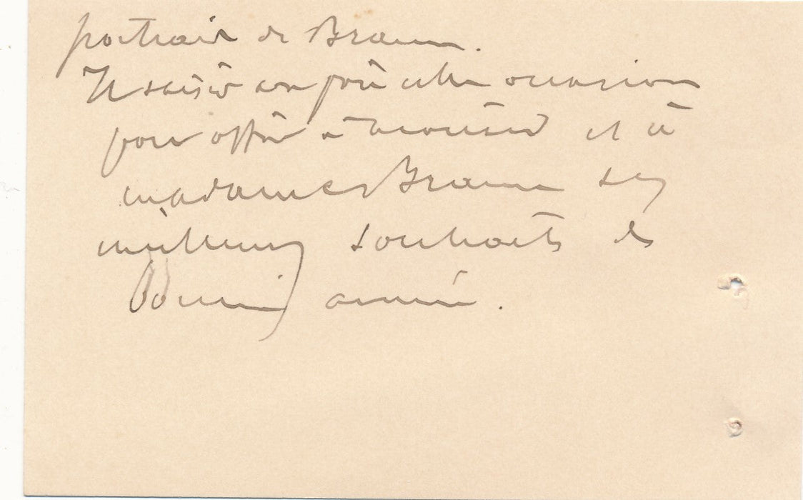 Évêque de Langres Sébastien Herscher ? carte autographe signée à A. Braun