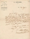 bel ensemble Etienne ARAGO 3 lettres autographes à Aristide Guilbert La Réforme