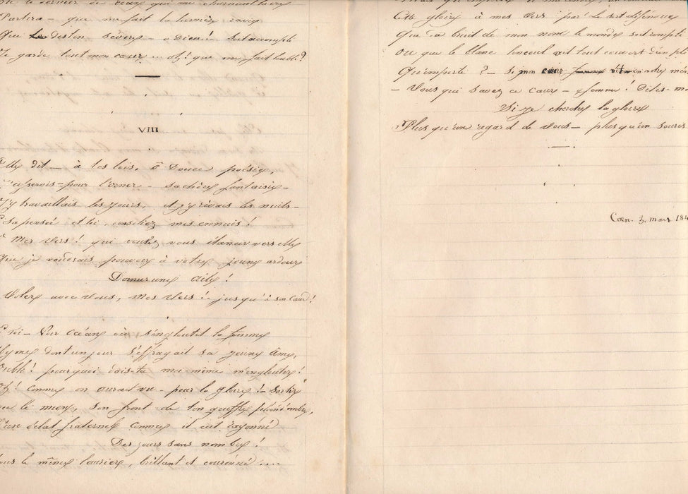 Manuscrit 1 texte de jeunesse 1844 Louis Enault (1824-1900) romancier 
