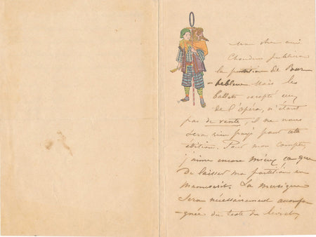 Charles LECOCQ compositeur lettre autographe signée Richard O Monroy  Barbe Bleu