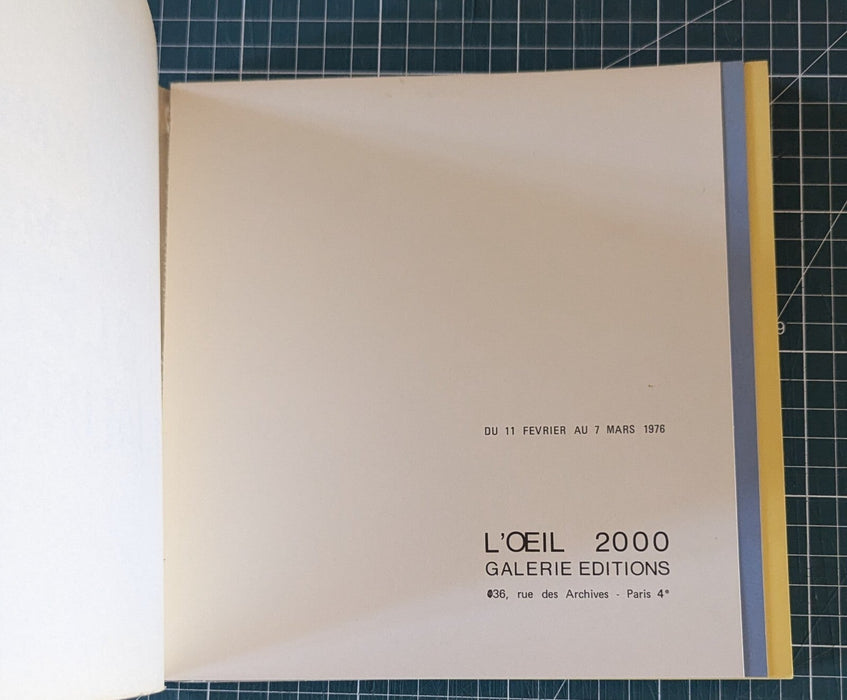 Albert Ayme Paradigme du bleu et jaune catalogue 1976 photo sérigraphies