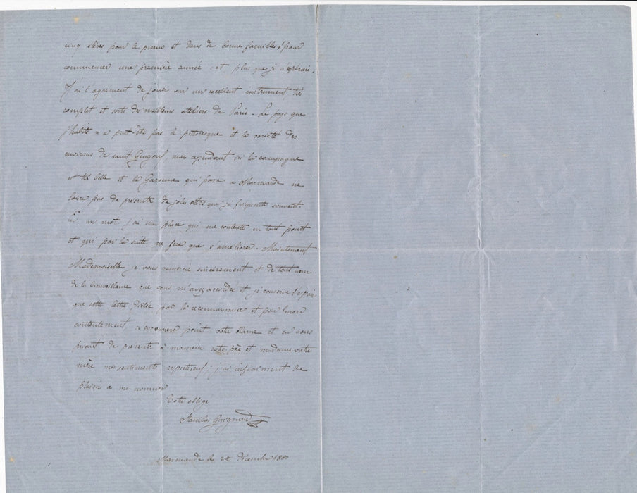 Musique Stanislas Guignard diocèse d'Autun, élève musique religieuse autographe