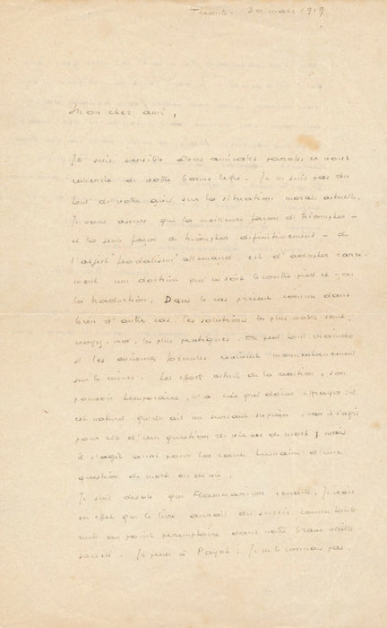 Henri BARBUSSE lettre autographe signée  féodalisme Allemagne politique Payot 