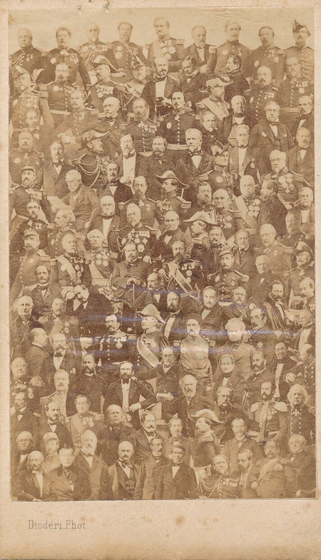 Mosaïque des généraux II Empire photo photographie cdv carte visite Disderi cdv