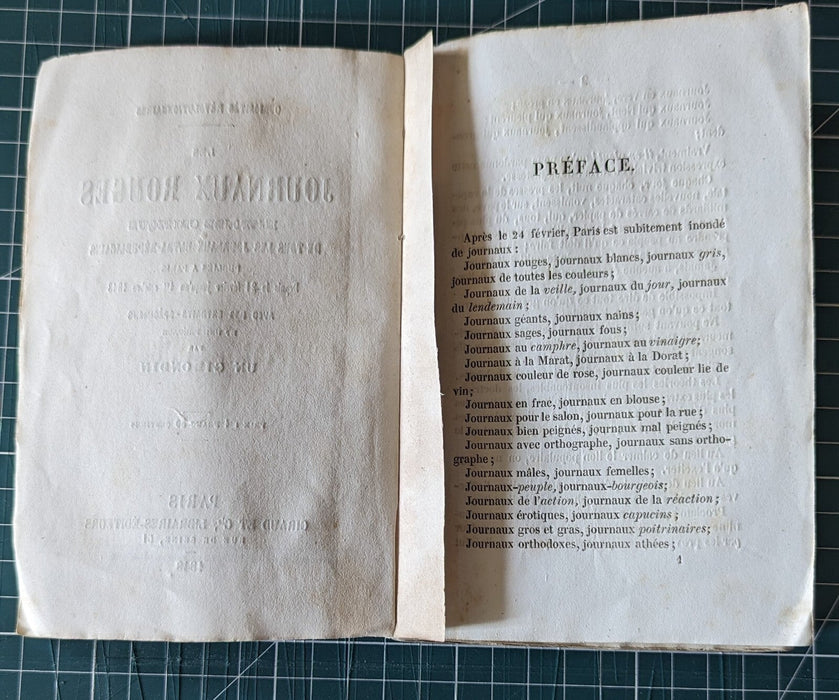 Gaëtan DELMAS Curiosités révolutionnaires Les journaux rouges EO 1848 Socialisme