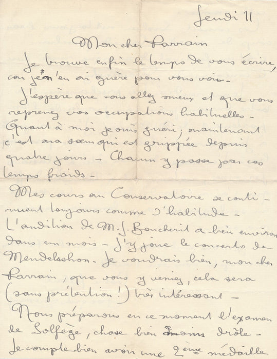 Jacques DUMONT ensemble lettres autographes violon violoniste musique OBERDOERFF