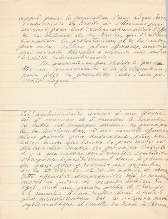 Judaica Léon BERNSTEIN (1877-1962) 3 brouillons autographes défense des juifs