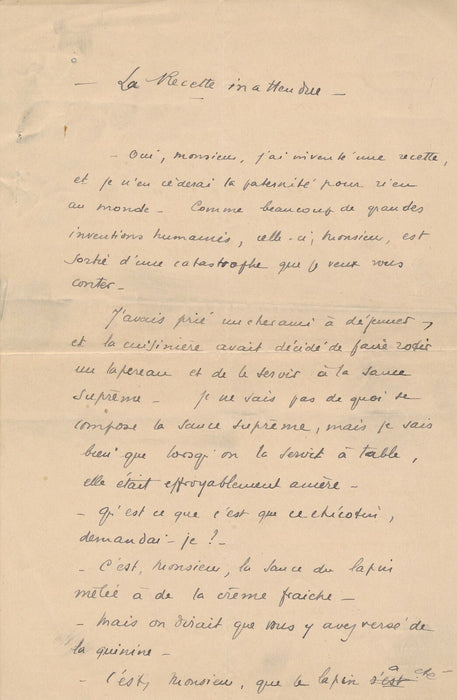 Pierre BONARDI manuscrit ET 2 lettre autographe signée Corse Recette inattendue