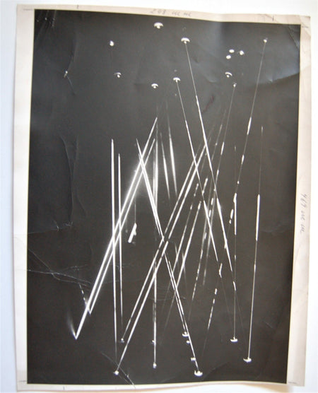 Document photo photographie artiste Adolf LUTHER laser 1970 lumière