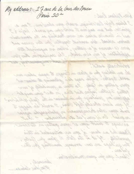 Hafis Joachim BERTSCHINGER Suisse artiste 7 lettres autographes