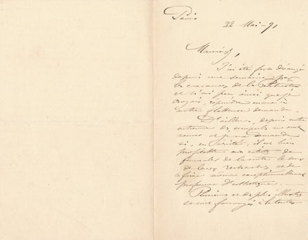 art Léon LHERMITTE belle lettre autographe signée sens de sa peinture