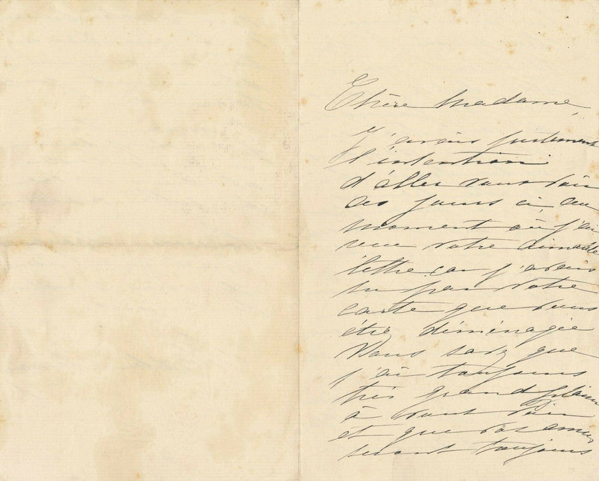 Madeleine LEMAIRE peintre lettre autographe signée amies les bienvenues