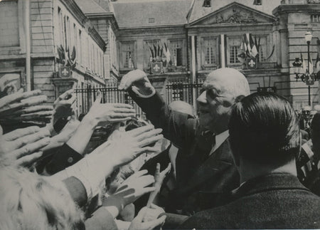 Voyage du Général de Gaulle en Picardie photographie argentique époque 1964
