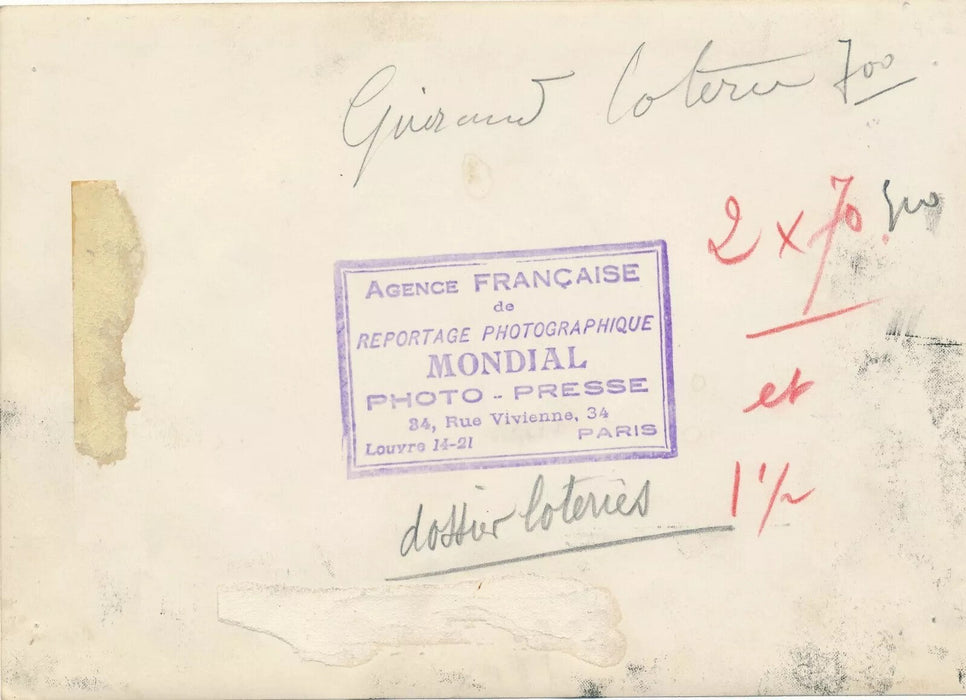 Loterie nationale 11 photo photographie v. 1930-40 belle documentation