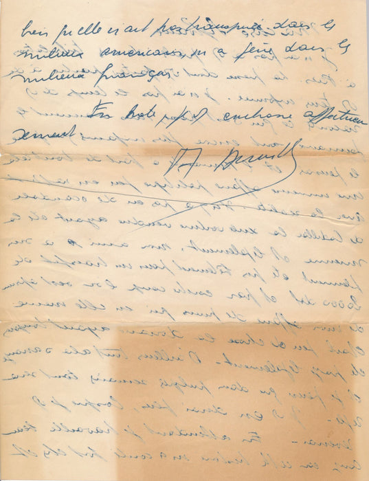 A. DEMILLY éditeur New York  france combattante 3 lettres  en têt autographe