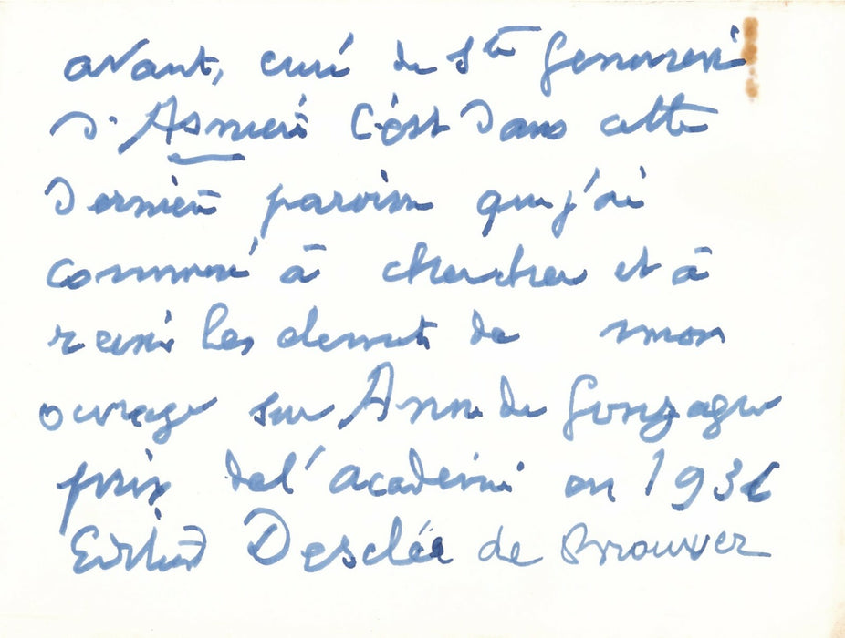 Léonce RAFFIN curé de la Madeleine lettre autographe signée princesse Gonzague