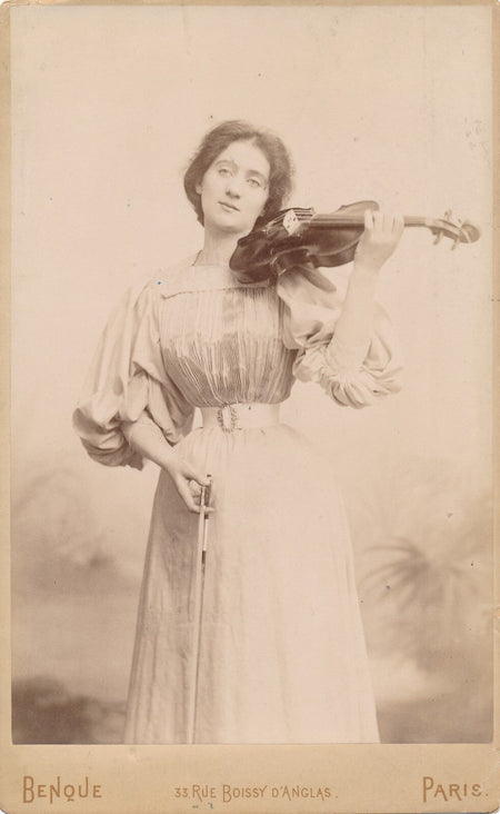 vionloniste femme albumine photo photographie époque Benque