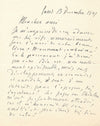 Démétrios GALANIS lettre autographe signée à INGHELBRECHT musique Steinlen 1947
