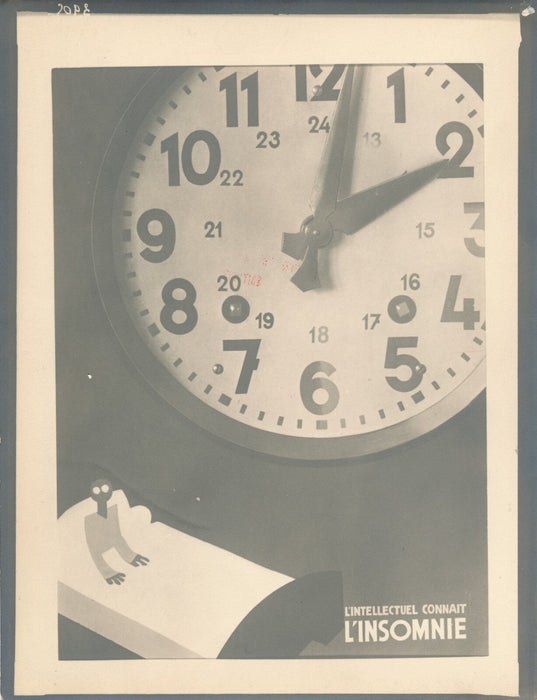 intellectuel insomnie photo projet publicité photographie v. 1930