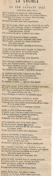 Poème autographe de Jules BUFFET vers 1860 9 strophes et imprimés poésie