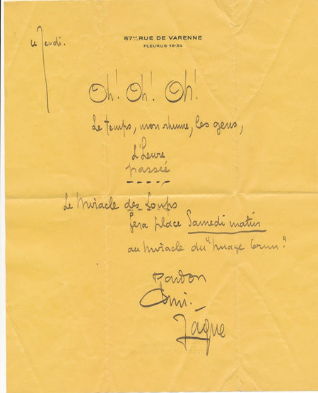 JAQUELUX Lucien correspondance 10 lettres avec Félicien CHAMPSAUR