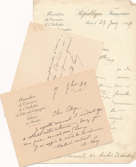 Albert Bernard célèbres cartes géographiques lot lettres reçues dont Labessade