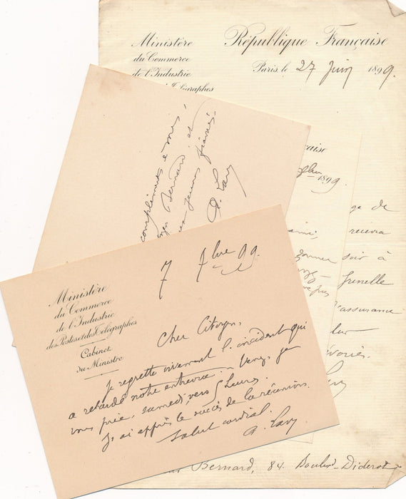 Albert Bernard célèbres cartes géographiques lot lettres reçues dont Labessade