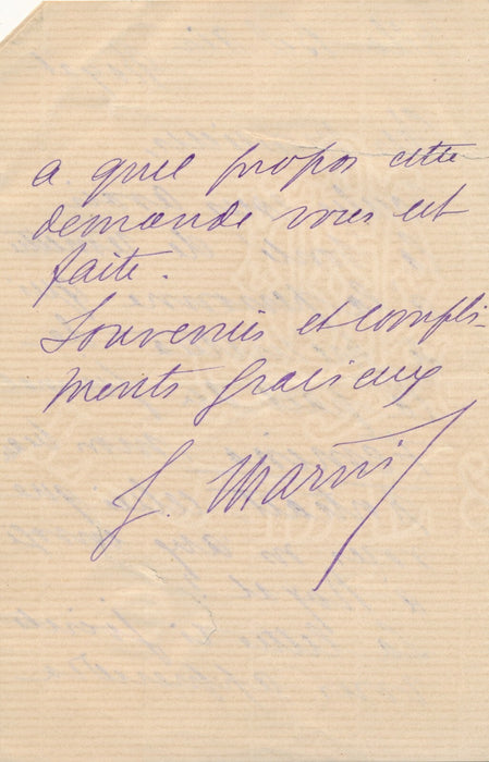 Jeanne MARNI 2 lettres autographes signées à André Taponier ses photos