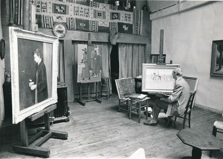le peintre André TONDU dans son atelier Denfert Rochereau photo photographie 