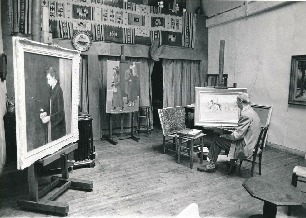 le peintre André TONDU dans son atelier Denfert Rochereau photo photographie 