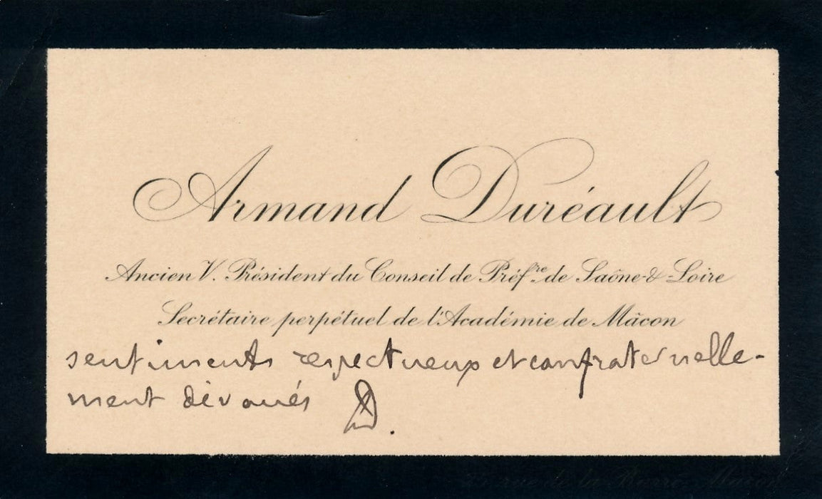 Armand Duréault Mâcon Académie Correspondance 4 lettres femme féminisme Blanchet
