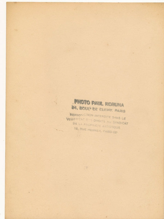 Paul KORUNA danse photo photographie portrait danseuse tirage époque v. 1940