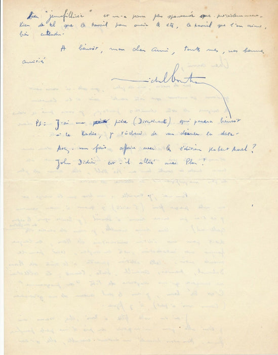 Michel BOUTRON 23 lettres autographe signées son travail Savoie photo signée