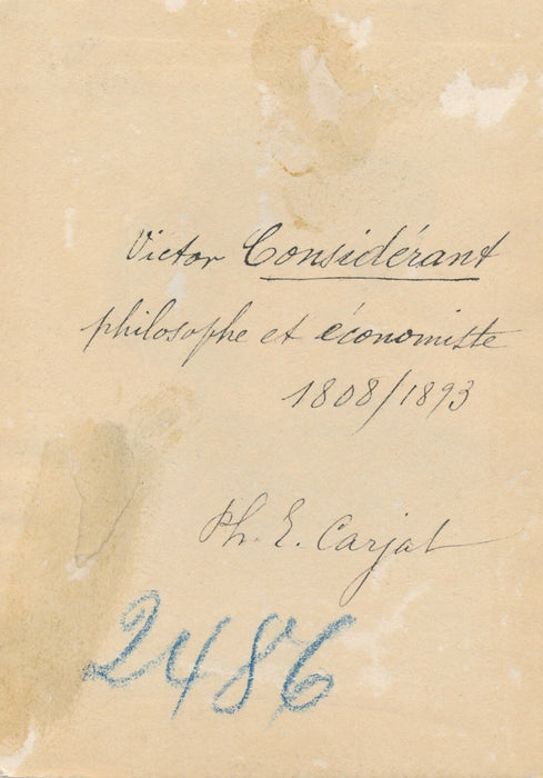 Victor CONSIDÉRANT philosophe économiste photo photographie Carjat