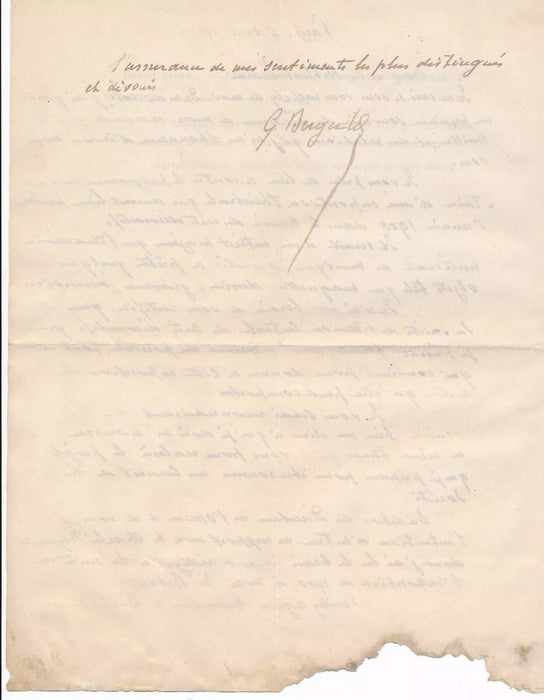 Art décoratifs Georges BERGER 5 lettres autographes signées exposition. Ensemble