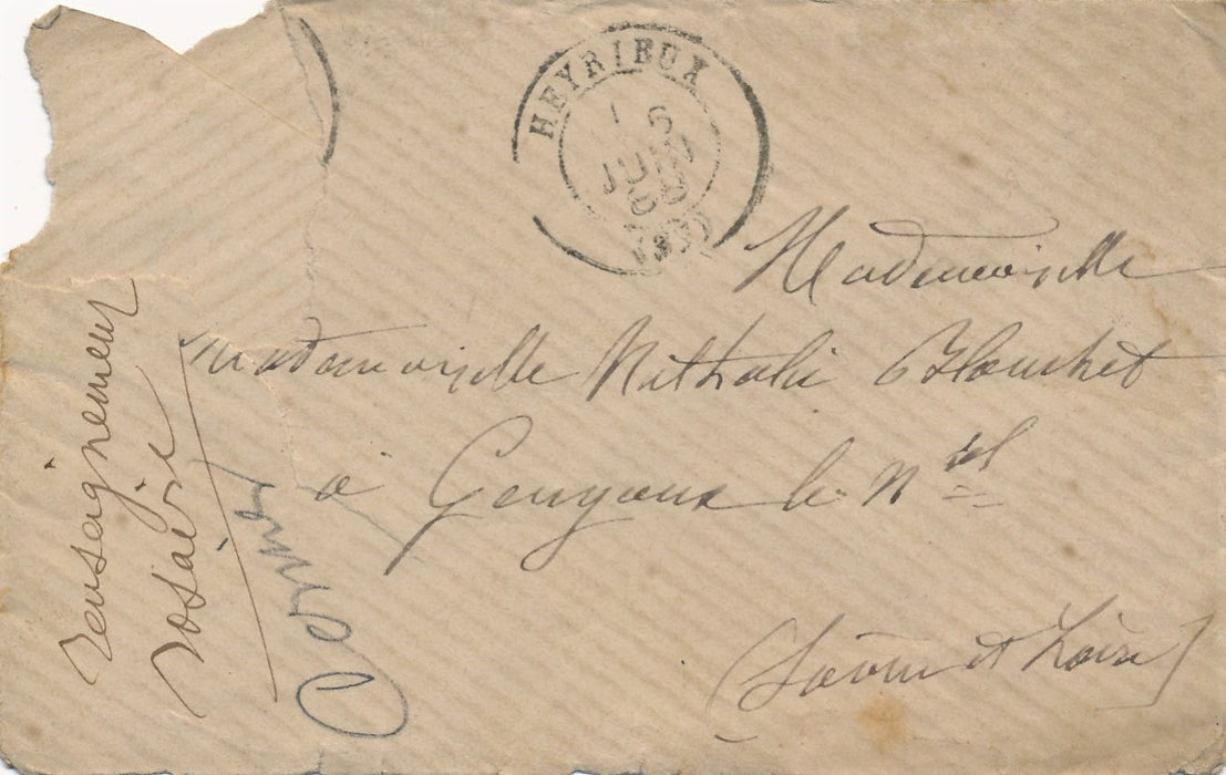 Religion Abbé Germanet curé de Diémoz Isère près de Lyon 2 lettres autographes
