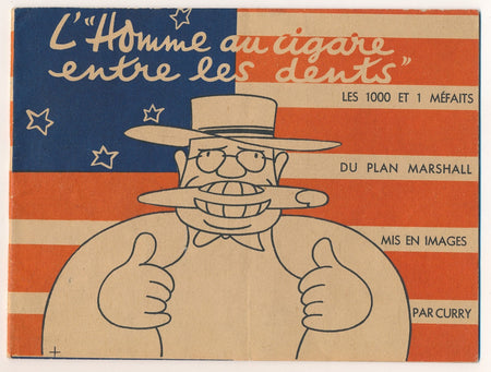 L'homme au cigare entre les dents contre plan Marshall Etats-Unis Curry 1950
