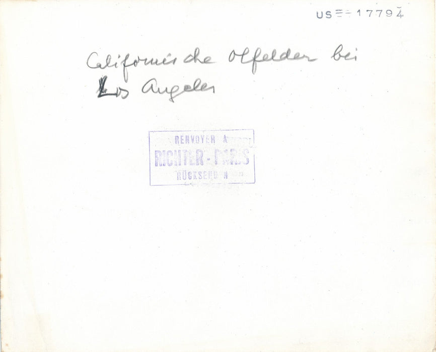Puits de pétrole Californie vers 1930-40 photo photographie époque
