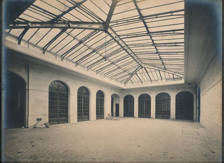 photo Cour intérieure verrière F. Harand architecture tirage argentique époque 