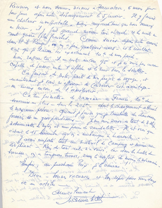 Maurice MARTIN belle correspondance 8 lettres autographes Madagascar Salon Yorgo