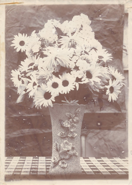 Vase et fleurs photo photographie tirage époque citrate
