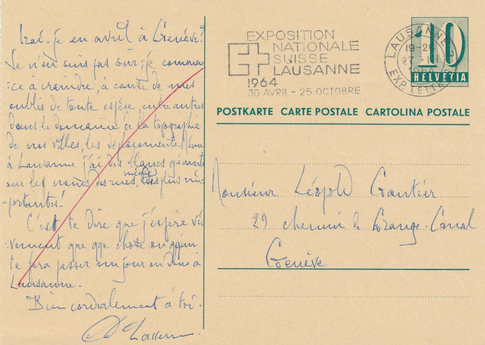 D. LASSERRE historien suisse carte autographe signée Hitler Napoléon comparaison