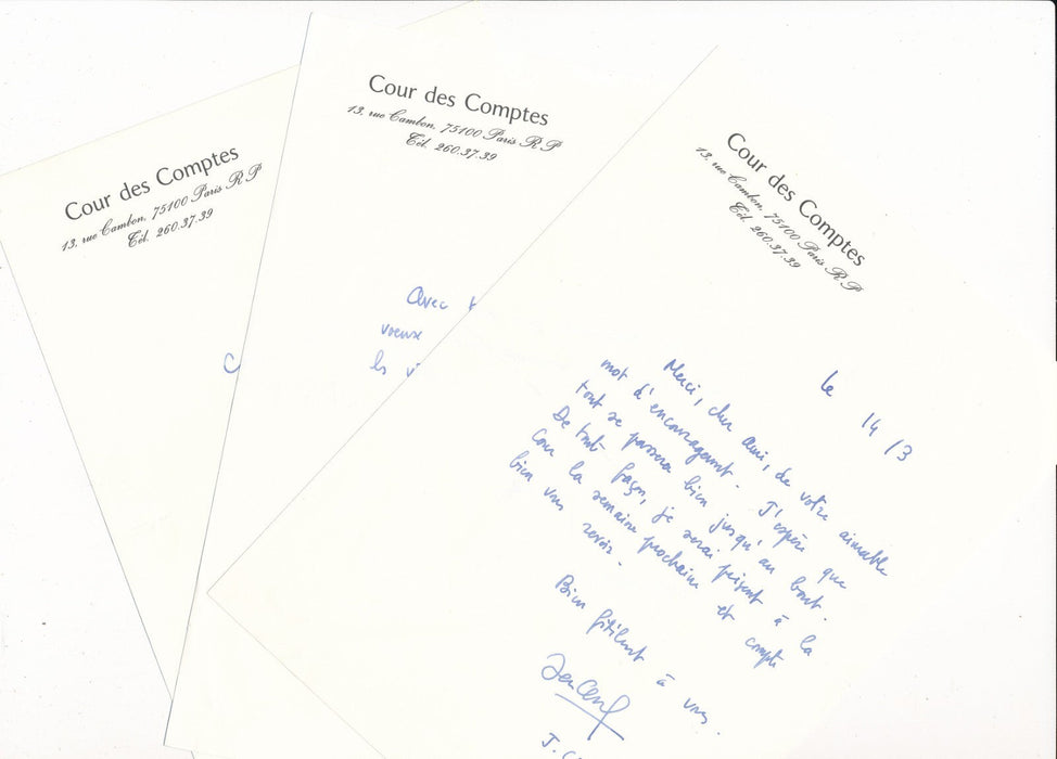 Jean CHARBONNEL Corrèze Brive 10 lettres autographes signées ET 8 CAS