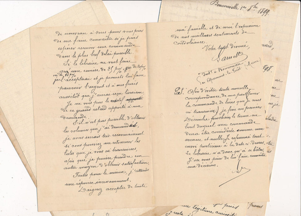 Albert Bernard célèbres cartes géographiques lot lettres reçues dont Labessade