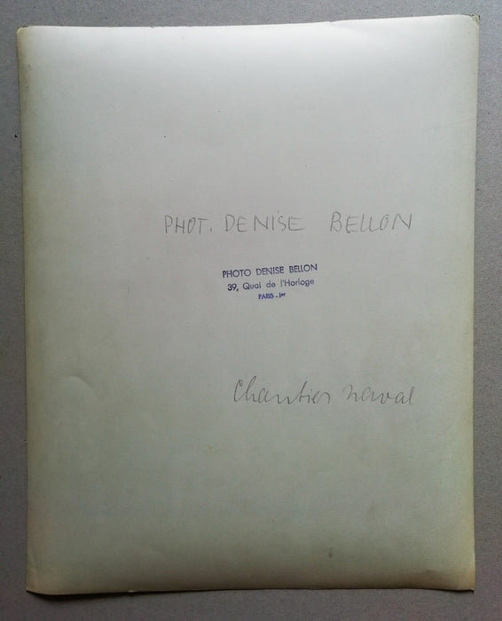 Chantier naval architecture métal Denise Bellon photographie argentique époque 