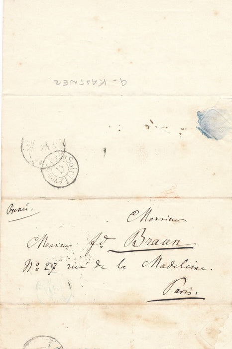 Jean-Georges KASTNER compositeur lettre autographe signée