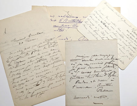 Madame Pasca comédienne 3 lettres autographes signées