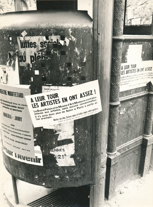 Paris mai 69 5 photos photographie époque affiche rue politique Poher anonyme