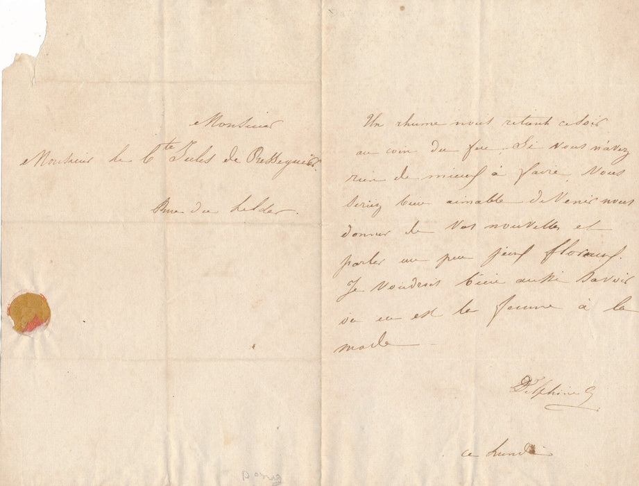 Delphine GAY écrivaine : où en est la femme à la mode ? lettre autographe signée